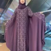 Abaya Borka with Hijab – স্টোন পাথর কাজসহ ফুল সেট