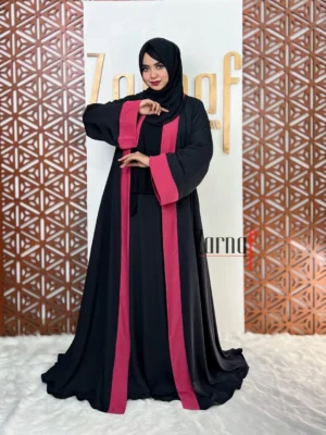 Arabian Koti Abhaya – প্রিমিয়াম Dubai Cherry ফেব্রিকসহ