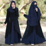 Dubai Cherry Borka with Hijab Nikab Set – মালয়েশিয়ান স্টাইল ফুলসেট