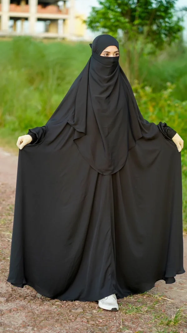 Jilbab Borka – প্রিমিয়াম Dubai Cherry ফেব্রিক