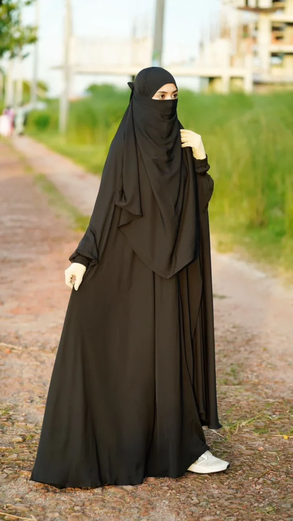 Jilbab Borka – প্রিমিয়াম Dubai Cherry ফেব্রিক