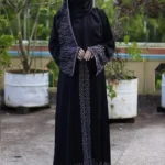 Koti Borka with Hijab – DMC পাথর কাজসহ ফুল সেট
