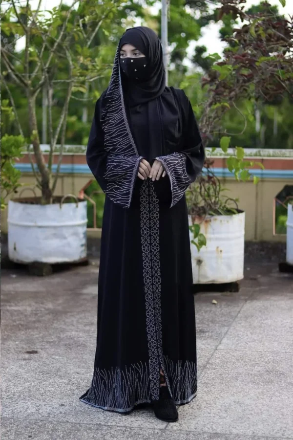 Koti Borka with Hijab – DMC পাথর কাজসহ ফুল সেট