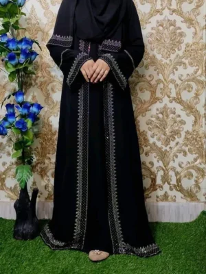 Koti Borka with Hijab – DMC পাথর কাজসহ ফুল সেট