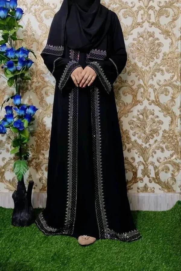 Koti Borka with Hijab – DMC পাথর কাজসহ ফুল সেট