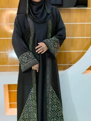 Premium Koti Borka with Hijab – DMC পাথরের কাজসহ