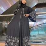 Premium Stone Borka with Hijab
