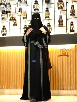 Stone Borka with Hijab – প্রিমিয়াম লুক ও স্টাইল