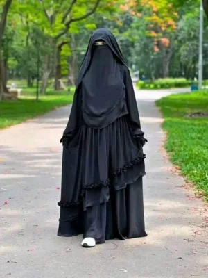 আয়েশা বোরকা সেট হিজাব নিকাবসহ – ফুলসেট