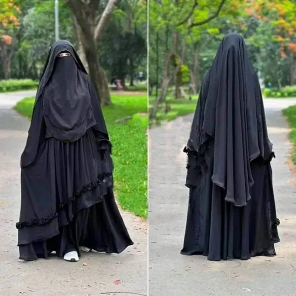 আয়েশা বোরকা সেট হিজাব নিকাবসহ – ফুলসেট
